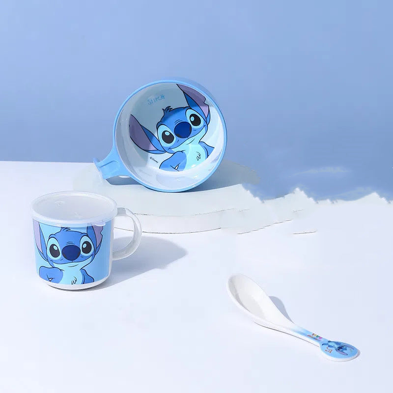 3-delt Stitch Bordservice Sæt – Skål, Krus og Ske med Sødt Cartoon Design